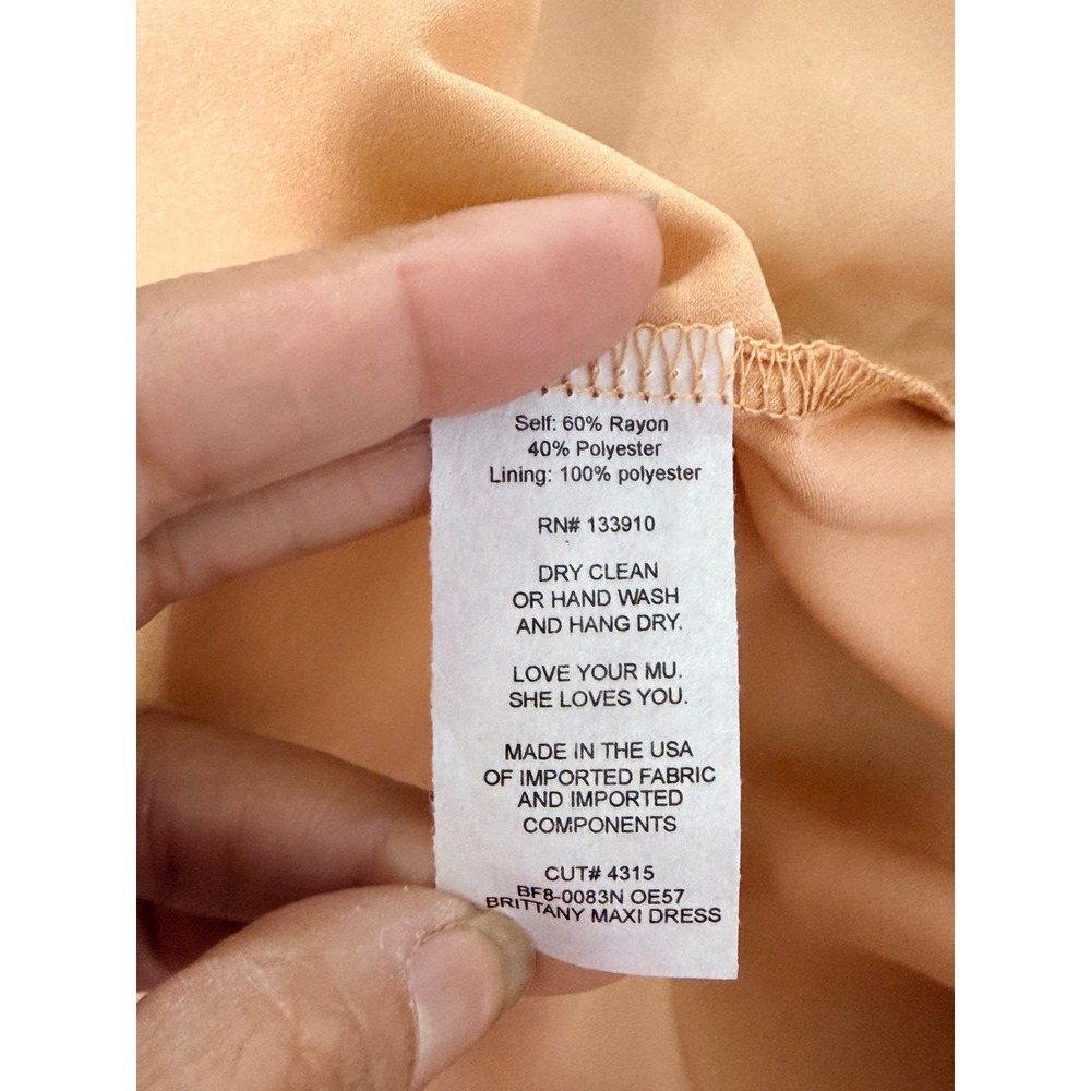 Show Me Your Mumu Brittany Maxi Dress Womens S Peach Floral Otherwise Engaged - Picture 12 of 16